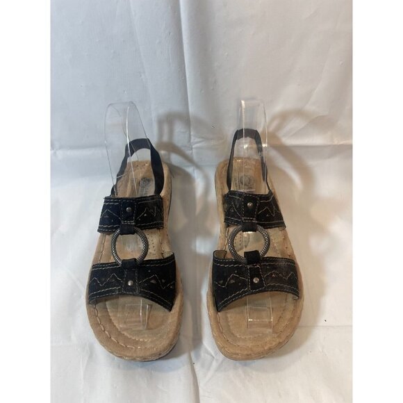 EASY Spirit Sandles Size 6 Women's WMES29ER077 Black - Picture 2 of 14